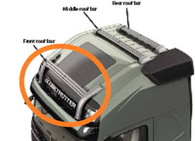 VOLVO純正 フロントルーフバー（CAB-SLP）